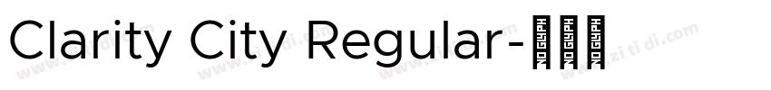 Clarity City Regular字体转换